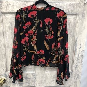 Yumi Kim Floral Bell Sleeve Blouse